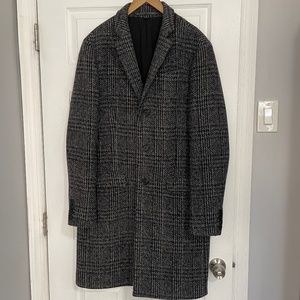 Allsaints Bendall Wool Plaid Coat - Size 42